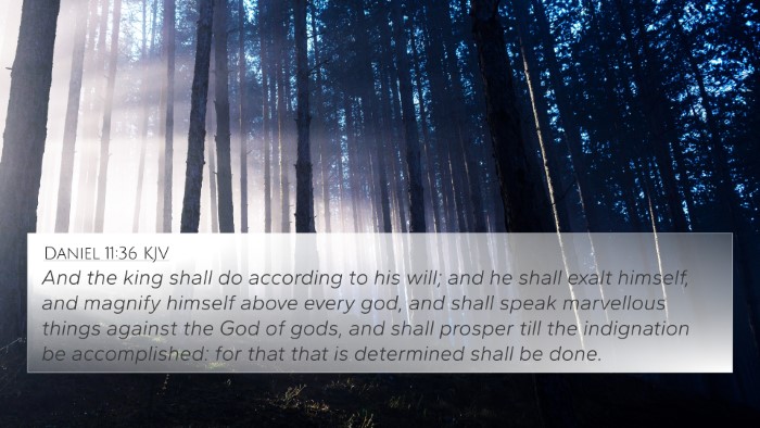 Daniel 11:36 KJV Bible Verse Image