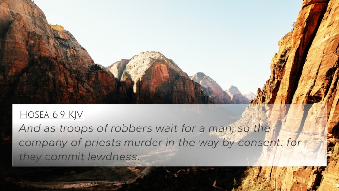 Hosea 6:9 KJV Bible Verse Image