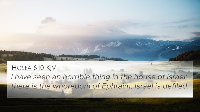 Hosea 6:10 Explained