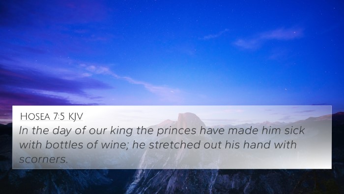 Hosea 7:5 KJV Bible Verse Image