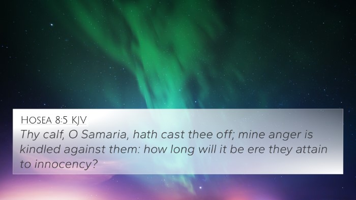 Hosea 8:5 KJV Bible Verse Image
