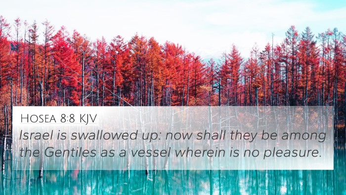 Hosea 8:8 KJV Bible Verse Image