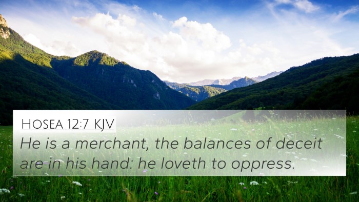 Hosea 12:7 Explained