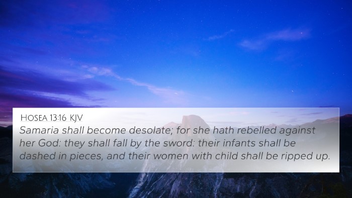 Hosea 13:16 KJV Bible Verse Image