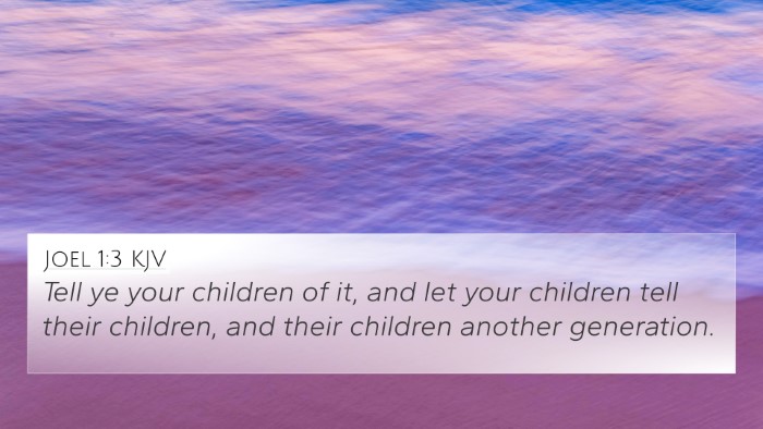 Joel 1:3 KJV Bible Verse Image