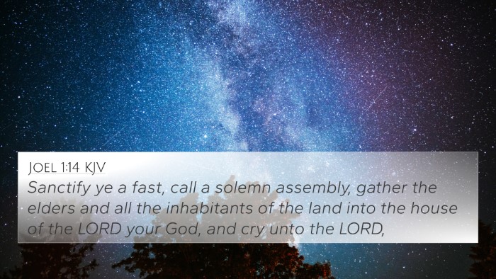 Joel 1:14 KJV Bible Verse Image