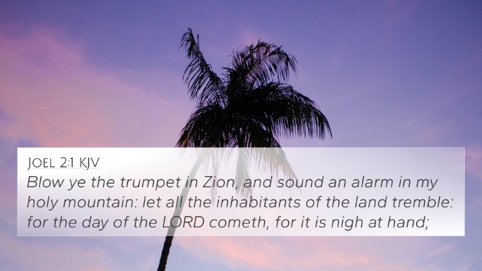 Joel 2:1 KJV Bible Verse Image