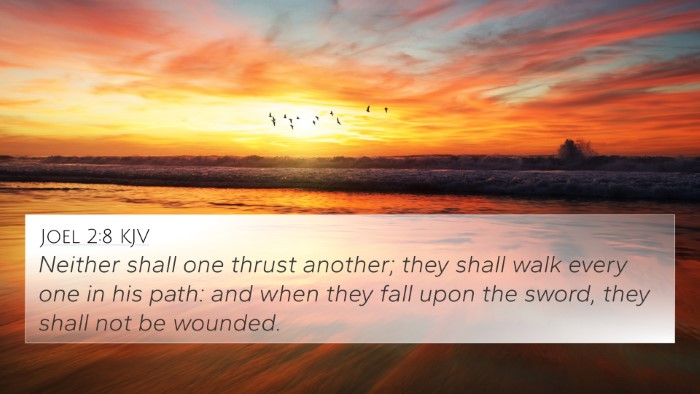 Joel 2:8 KJV Bible Verse Image