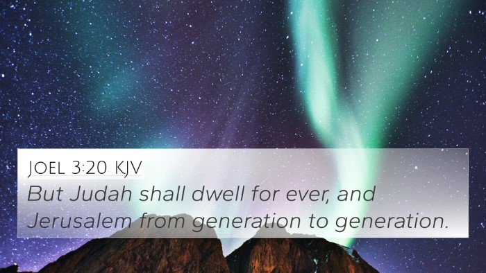 Joel 3:20 KJV Bible Verse Image
