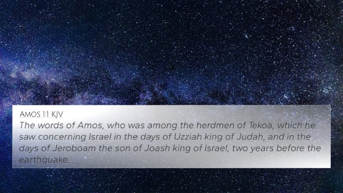 Amos 1:1 KJV Bible Verse Image