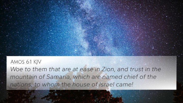 Amos 6:1 KJV Bible Verse Image