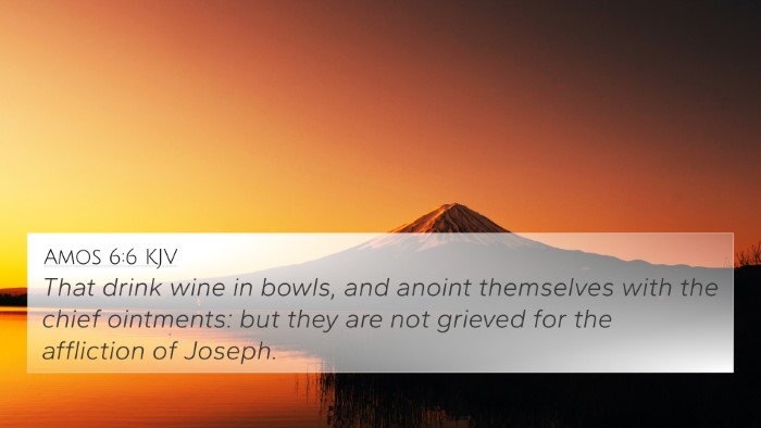 Amos 6:6 KJV Bible Verse Image
