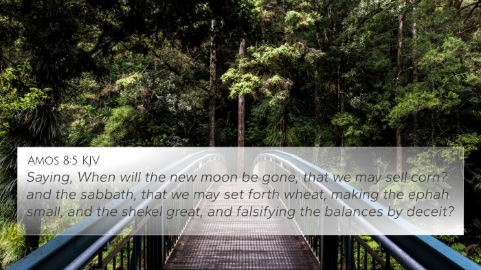 Amos 8:5 KJV Bible Verse Image
