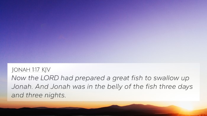 Jonah 1:17 KJV Bible Verse Image