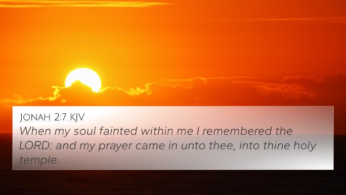 Jonah 2:7 KJV Bible Verse Image