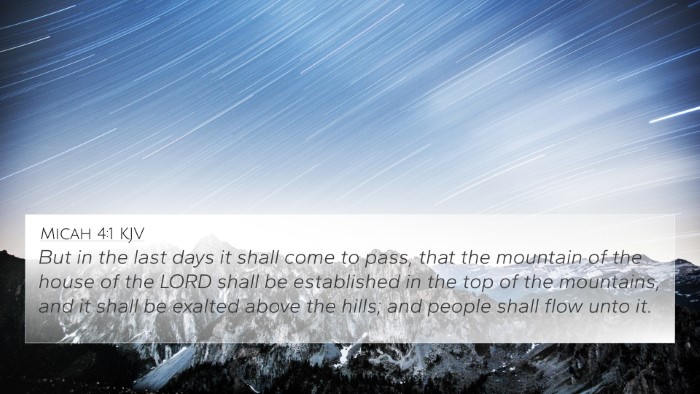 Micah 4:1 KJV Bible Verse Image