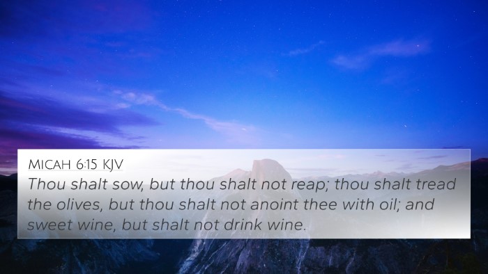 Micah 6:15 KJV Bible Verse Image