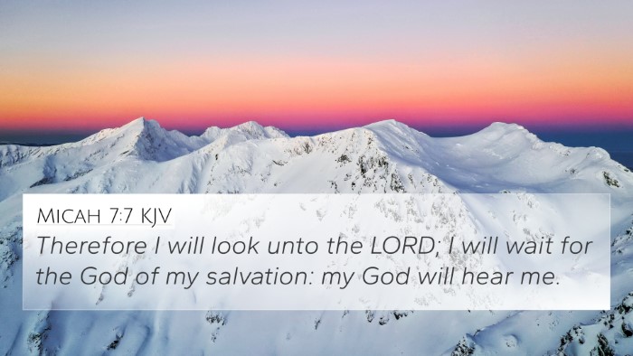 Micah 7:7 KJV Bible Verse Image
