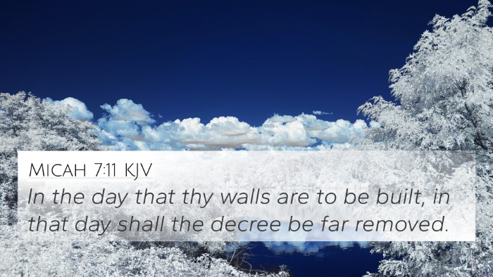 Micah 7:11 KJV Bible Verse Image