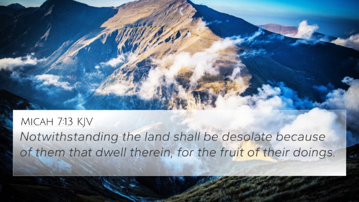 Micah 7:13 KJV Bible Verse Image
