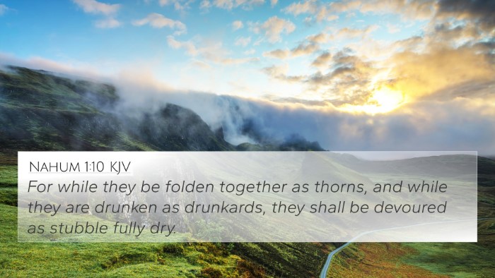 Nahum 1:10 KJV Bible Verse Image