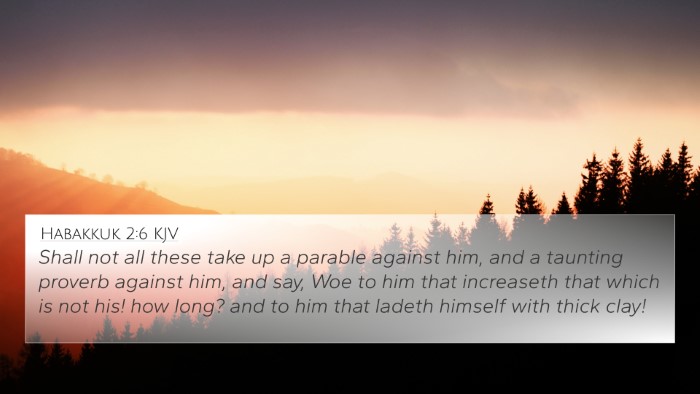 Habakkuk 2:6 KJV Bible Verse Image