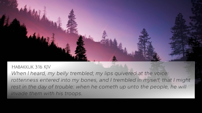 Habakkuk 3:16 KJV Bible Verse Image