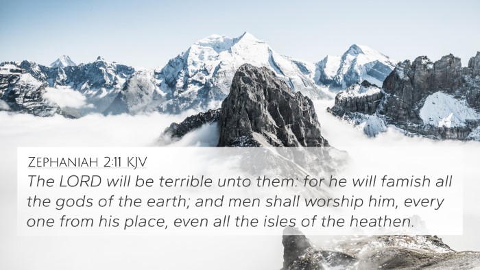 Zephaniah 2:11 KJV Bible Verse Image