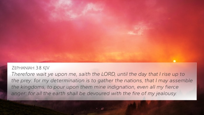 Zephaniah 3:8 KJV Bible Verse Image