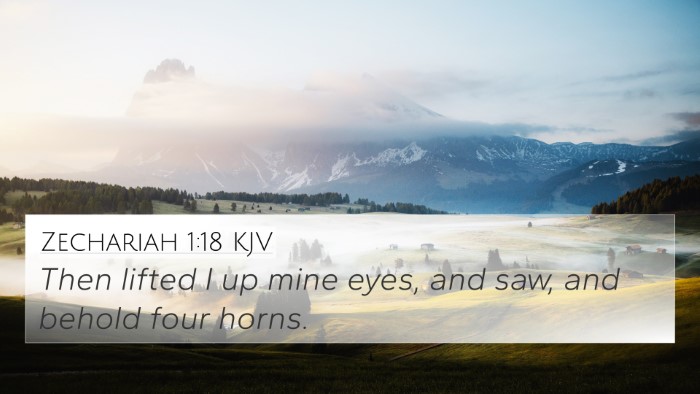 Zechariah 1:18 KJV Bible Verse Image