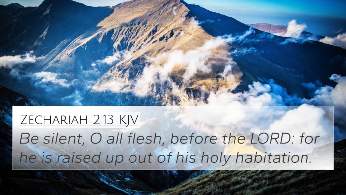 Zechariah 2:13 KJV Bible Verse Image