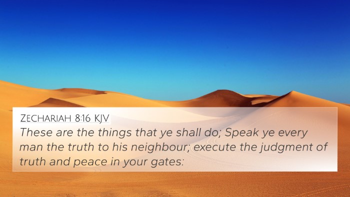 Zechariah 8:16 KJV Bible Verse Image