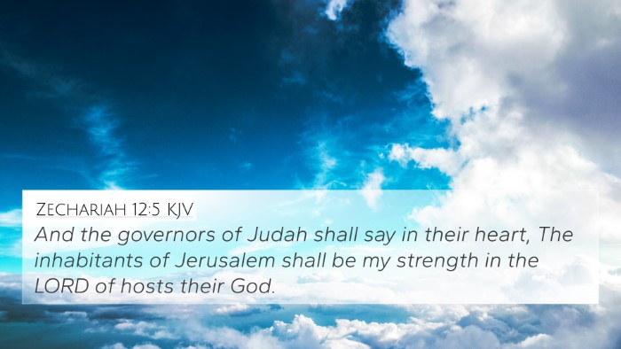 Zechariah 12:5 KJV Bible Verse Image