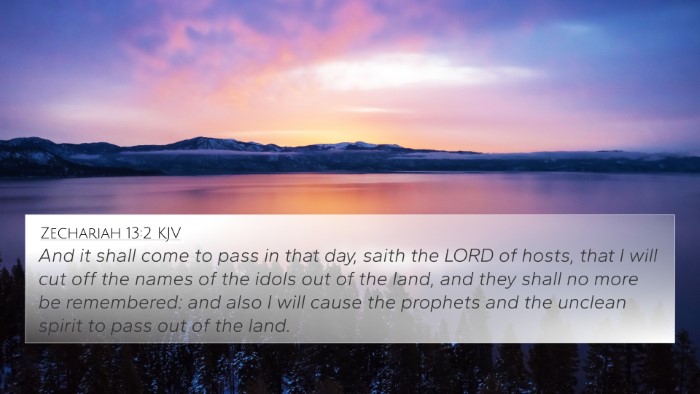 Zechariah 13:2 KJV Bible Verse Image