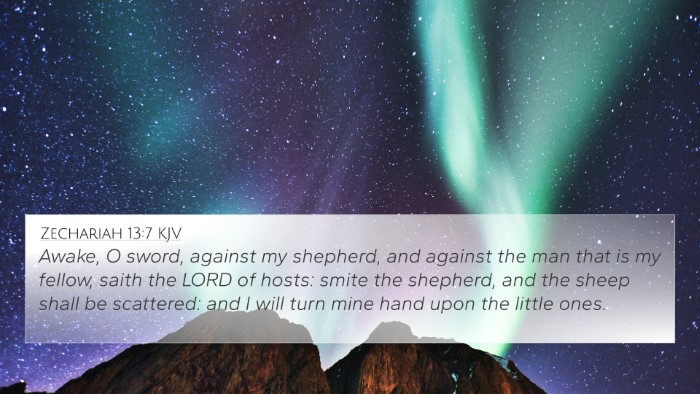 Zechariah 13:7 KJV Bible Verse Image