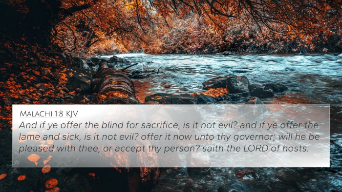 Malachi 1:8 KJV Bible Verse Image