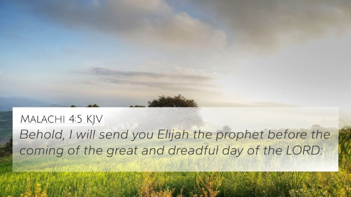 Malachi 4:5 KJV Bible Verse Image