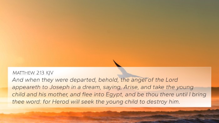 Matthew 2:13 KJV Bible Verse Image