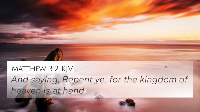Matthew 3:2 KJV Bible Verse Image