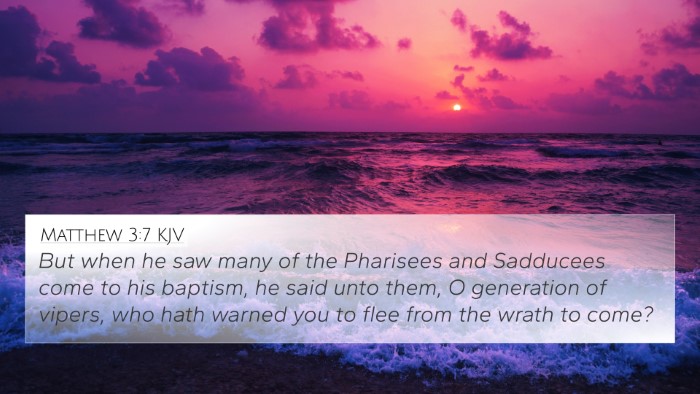 Matthew 3:7 KJV Bible Verse Image