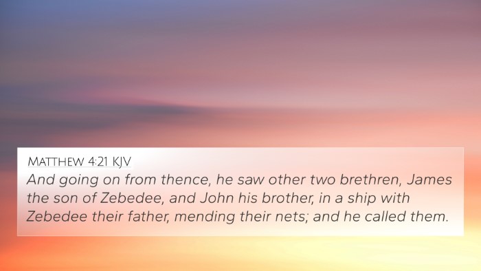 Matthew 4:21 KJV Bible Verse Image