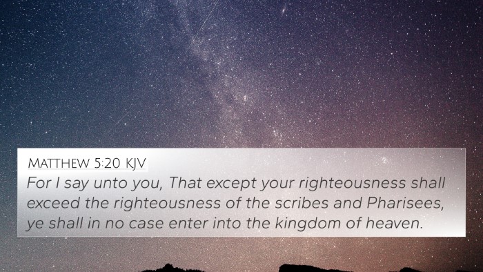 Matthew 5:20 KJV Bible Verse Image