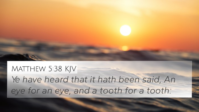 Matthew 5:38 KJV Bible Verse Image