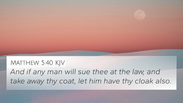 Matthew 5:40 Explained