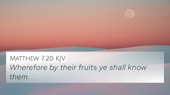 Matthew 7:20 KJV Bible Verse Image