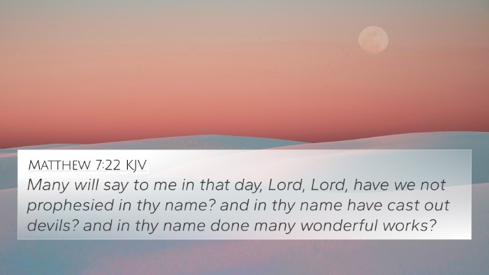 Matthew 7:22 KJV Bible Verse Image
