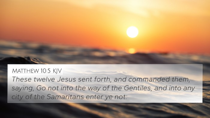 Matthew 10:5 KJV Bible Verse Image