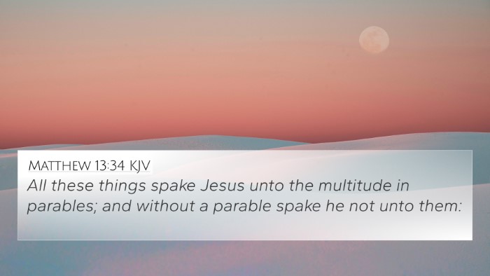 Matthew 13:34 KJV Bible Verse Image