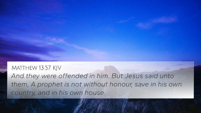 Matthew 13:57 KJV Bible Verse Image