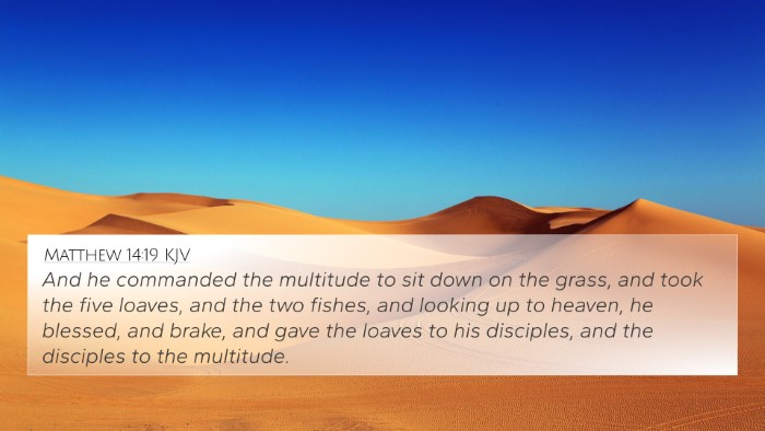Matthew 14:19 KJV Bible Verse Image